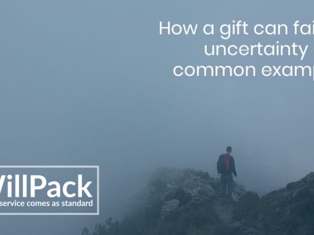 How a gift can fail for uncertainty and common examples